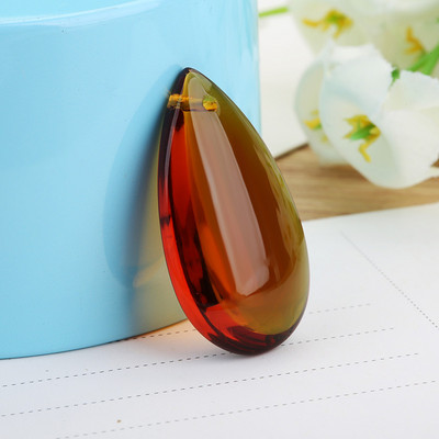 Camal 10τμχ 36mm Flat Waterdrop Κρυστάλλινο Κρεμαστό Πρίσματα Πολυέλαιος Κουρτίνα γάμου Χριστουγεννιάτικα Κρεμαστά Στολίδια Διακόσμηση