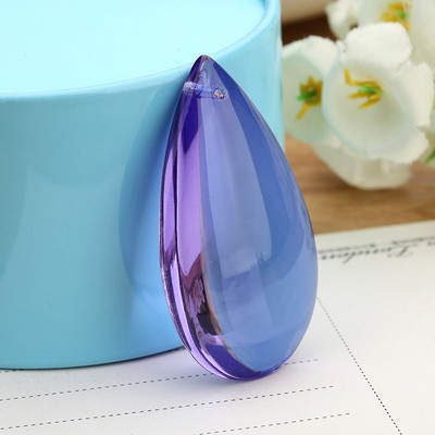 Camal 10τμχ 36mm Flat Waterdrop Κρυστάλλινο Κρεμαστό Πρίσματα Πολυέλαιος Κουρτίνα γάμου Χριστουγεννιάτικα Κρεμαστά Στολίδια Διακόσμηση