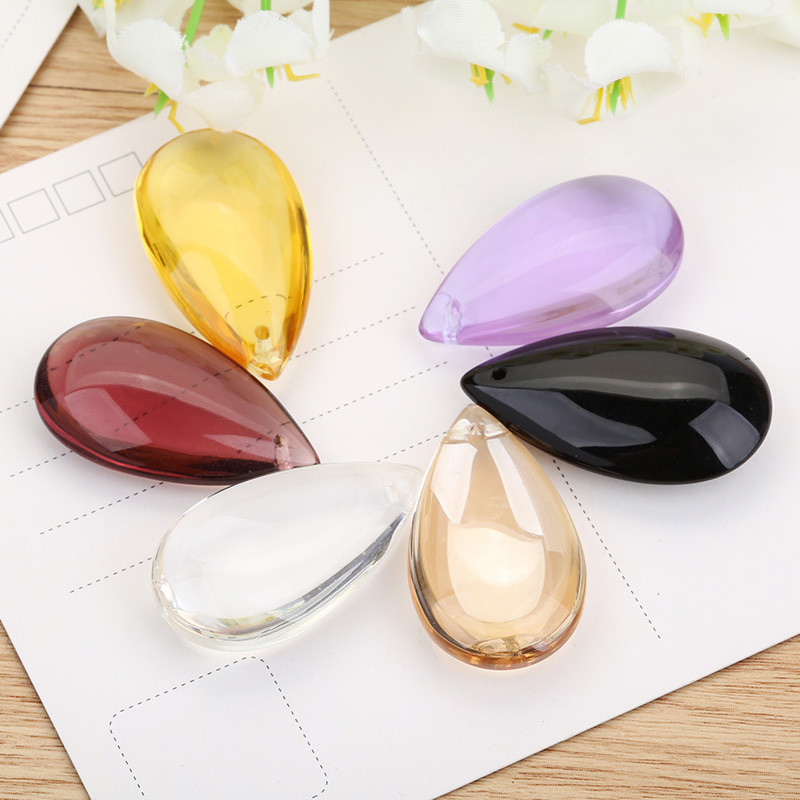 Camal 10τμχ 36mm Flat Waterdrop Κρυστάλλινο Κρεμαστό Πρίσματα Πολυέλαιος Κουρτίνα γάμου Χριστουγεννιάτικα Κρεμαστά Στολίδια Διακόσμηση