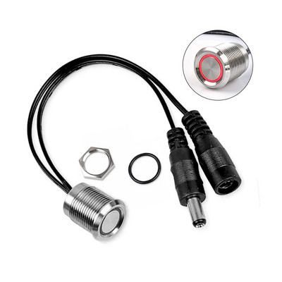 1CH едноцветен димер сензорен контролер 72W 144W 6A 12V 24V DC 5.5*2.1mm щепсел LED светлинна лента Метален корпус Вграден превключвател