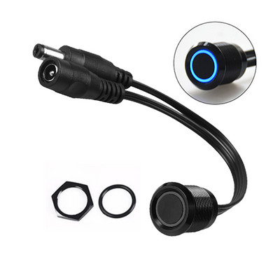 1CH едноцветен димер сензорен контролер 72W 144W 6A 12V 24V DC 5.5*2.1mm щепсел LED светлинна лента Метален корпус Вграден превключвател