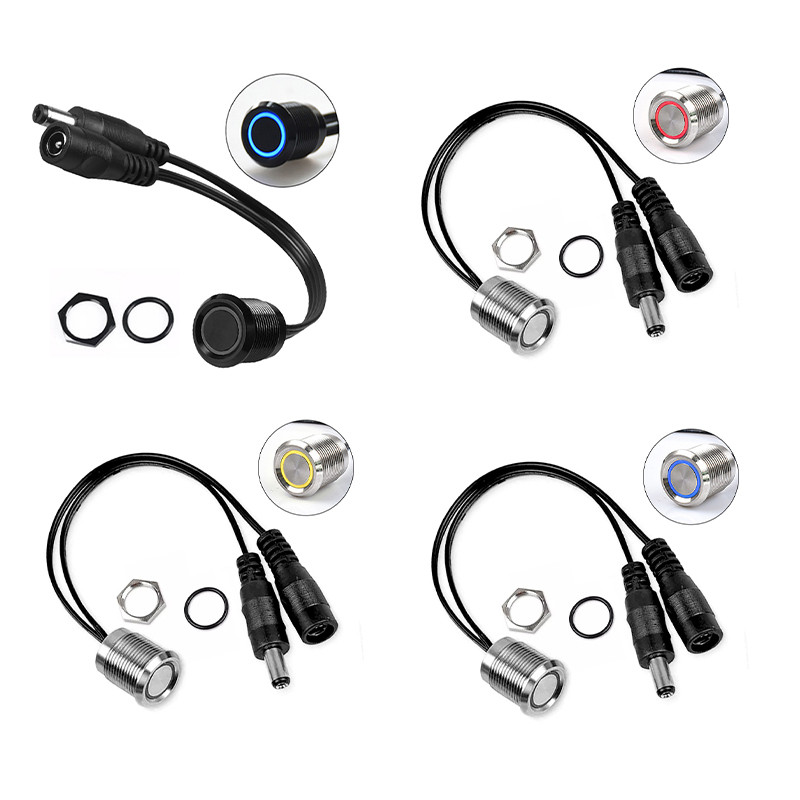 1CH едноцветен димер сензорен контролер 72W 144W 6A 12V 24V DC 5.5*2.1mm щепсел LED светлинна лента Метален корпус Вграден превключвател