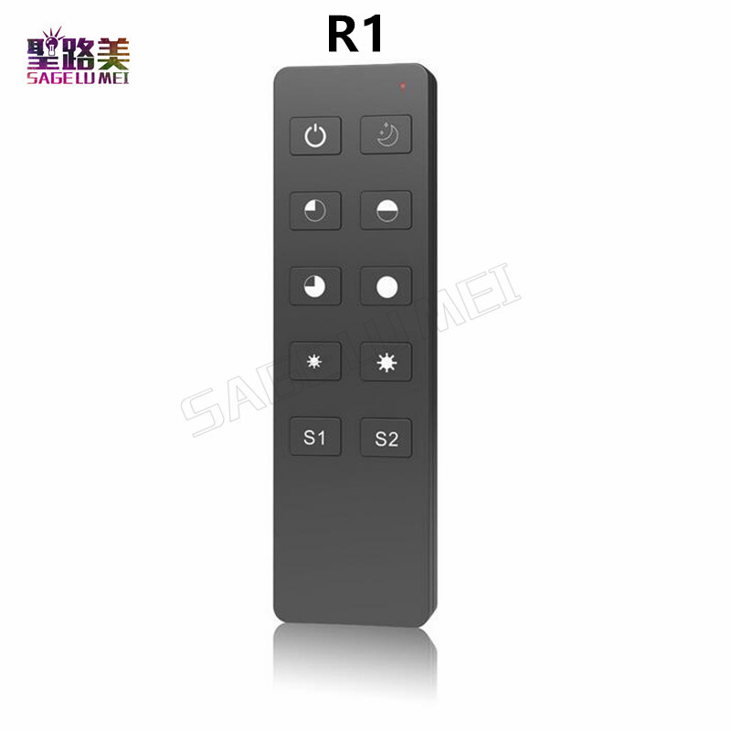 AC 110V - 220V S1-B Led Triac RF димер, използван с R1 Remote 2.4GHz Wireless 1A 100W-288W Push Dimmer LED Switch Controller