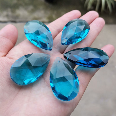 5/10 бр. Crystal Prism Suncatcher Части за полилей с капка сълза 38 mm Висящи мъниста с висулка Гирлянда Украшение за домашен сватбен декор