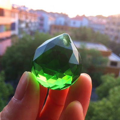 K9 krištolo liustra pakabukai (nemokamas žiedas) daugiaspalvis supjaustytas ir briaunuotas stiklas 30 mm krištolinio stiklo feng shui rutulys Kalėdų eglutei