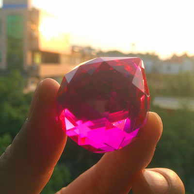 K9 krištolo liustra pakabukai (nemokamas žiedas) daugiaspalvis supjaustytas ir briaunuotas stiklas 30 mm krištolinio stiklo feng shui rutulys Kalėdų eglutei