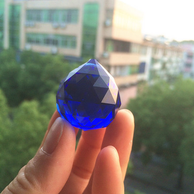 K9 krištolo liustra pakabukai (nemokamas žiedas) daugiaspalvis supjaustytas ir briaunuotas stiklas 30 mm krištolinio stiklo feng shui rutulys Kalėdų eglutei