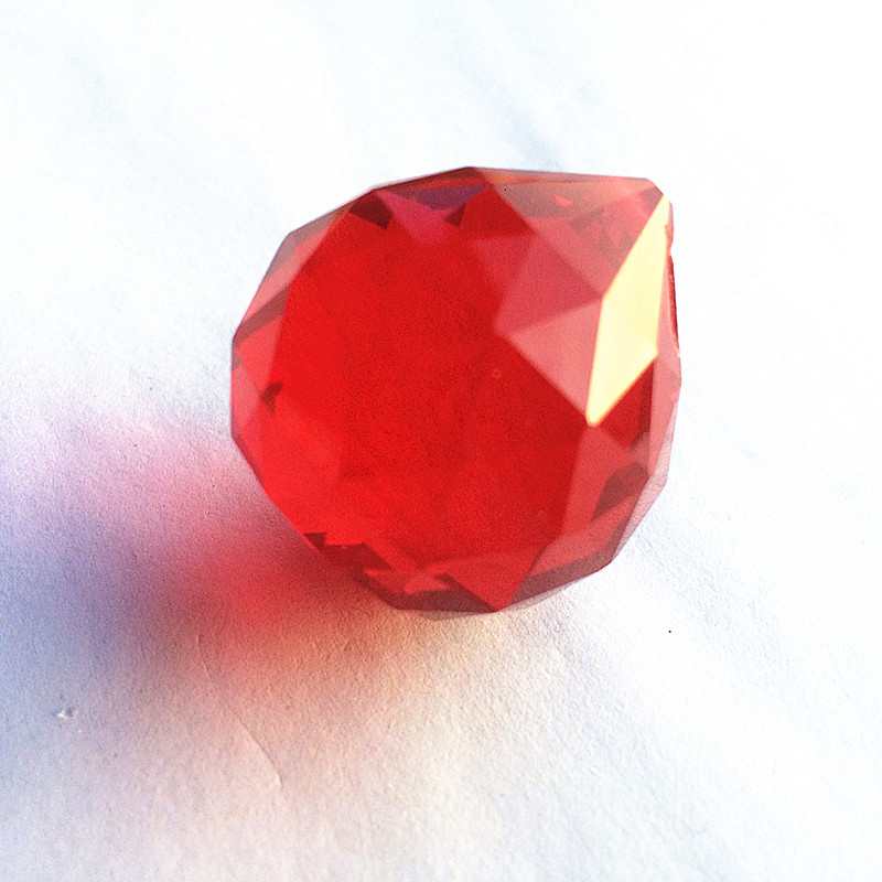 K9 krištolo liustra pakabukai (nemokamas žiedas) daugiaspalvis supjaustytas ir briaunuotas stiklas 30 mm krištolinio stiklo feng shui rutulys Kalėdų eglutei