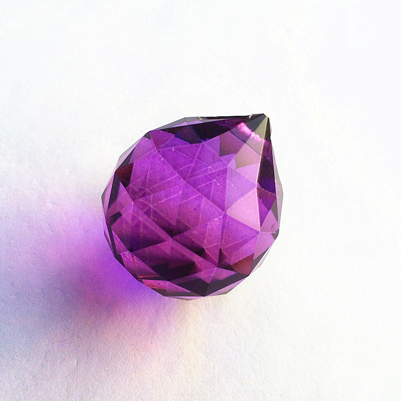 K9 krištolo liustra pakabukai (nemokamas žiedas) daugiaspalvis supjaustytas ir briaunuotas stiklas 30 mm krištolinio stiklo feng shui rutulys Kalėdų eglutei