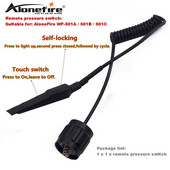 AloneFire Интелигентен дистанционен превключвател за налягане/контролер на крушка за 501B WF-501B LED тактическо фенерче Факел, заден превключвател