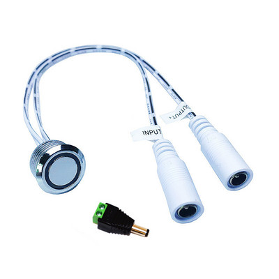 Jutiklinis jungiklis LED šviesos reguliatorius 12V 24V įleidžiamas viso korpuso mygtukas be pakopų pritemdomas valdiklis, skirtas LED juostelei lovos spintelei