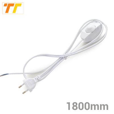 1.8M черен бял ЕС САЩ щепсел Димируем превключвател Кабел Модулатор на лампата Линия димер Контролер Захранващ проводник за настолна лампа AC110V 220V