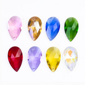 10 vnt. 28 mm stiklo lašai sietyno kristalų dalys saulės gaudyklės prizmės briaunotas karoliukas, skirtas „pasidaryk pats“ papuošalams gaminti kabančių pakabukų dekoravimui