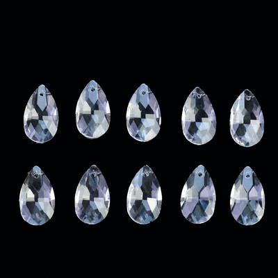 10 vnt. 28 mm stiklo lašai sietyno kristalų dalys saulės gaudyklės prizmės briaunotas karoliukas, skirtas „pasidaryk pats“ papuošalams gaminti kabančių pakabukų dekoravimui