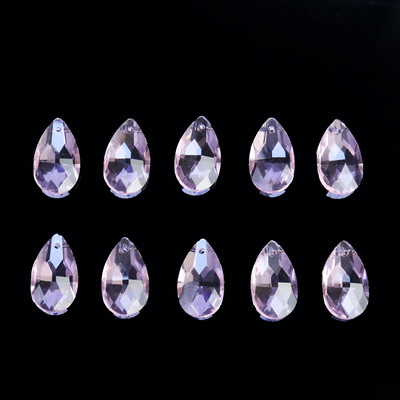 10 vnt. 28 mm stiklo lašai sietyno kristalų dalys saulės gaudyklės prizmės briaunotas karoliukas, skirtas „pasidaryk pats“ papuošalams gaminti kabančių pakabukų dekoravimui