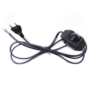 Димерен превключвател EU Plug кабел Светлинен модулатор Лампова линия Димерен контролер за настолна лампа Електрически проводник AC110V 220V 1.8M