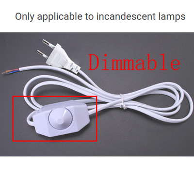 Dimmeri lüliti EU pistikkaabel valgusmodulaatori lambiliini hämarduskontroller laualambi jaoks Elektrijuhe AC110V 220V 1,8M