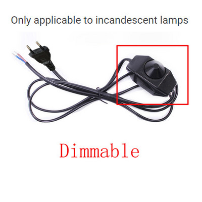 Dimmeri lüliti EU pistikkaabel valgusmodulaatori lambiliini hämarduskontroller laualambi jaoks Elektrijuhe AC110V 220V 1,8M