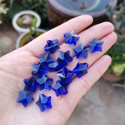 14 мм кристални звездни мъниста Стъклен ловец на слънчеви лъчи Висулка Полилей във формата на пет звезди Части от призмата Направи си сам Изработка на бижута Сватбен домашен декор