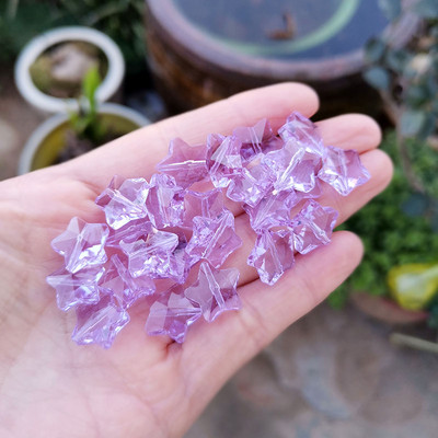 14 мм кристални звездни мъниста Стъклен ловец на слънчеви лъчи Висулка Полилей във формата на пет звезди Части от призмата Направи си сам Изработка на бижута Сватбен домашен декор