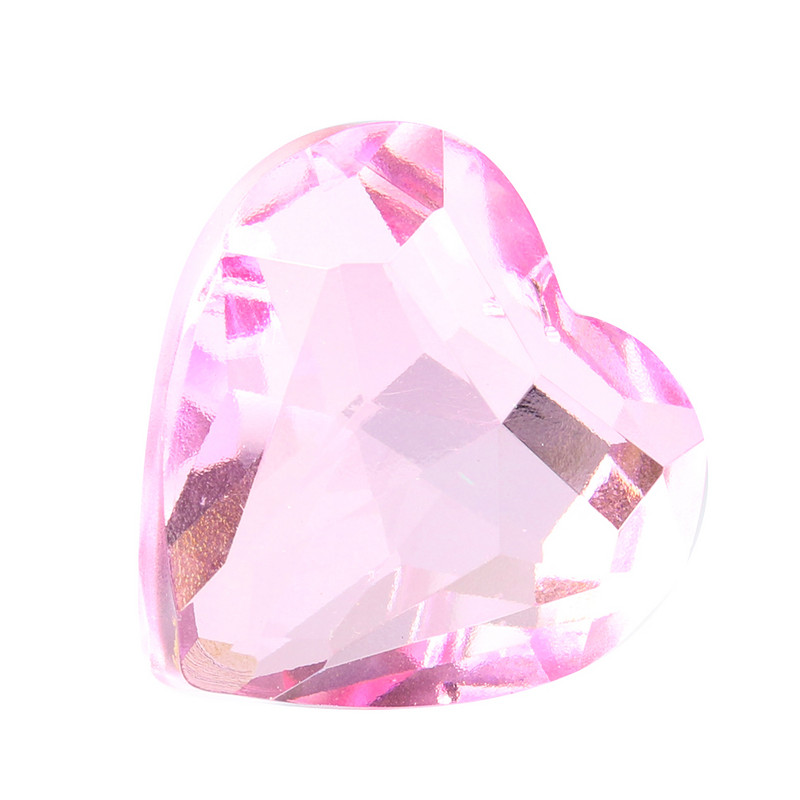 Романтично розово любовно сърце, кристална фасетирана призма, стъклен улов на слънце, дъга, полилей, компонент Направи си сам сватбен таван, висулка, декорация