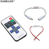 Τηλεχειριστήριο DC για λάμπα LED λωρίδας φωτισμού 12V 24V Διακόπτης οδήγησης RF Wireless Μονόχρωμο Dimmer 15m Ελεγκτική απόσταση