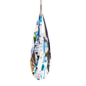 Clear Sparkling Faceted Prism Slender Long Strip Angel Tears Crystal Water Droplets Πολυέλαιος Κρεμαστό Κρεμαστό Sun Catcher Dangle Decor