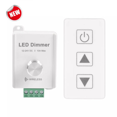 DC12V-24V 10A belaidis LED juostos reguliatorius su jutikliniu nuotolinio valdymo pulteliu, skirtas vienos spalvos LED juostelei