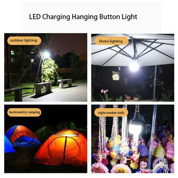 Преносимо осветление за къмпинг USB акумулаторни светодиодни светлини Къмпинг фенер Аварийна крушка с кука за палатка за риболовно лагерно оборудване Крушка