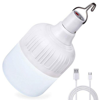 Преносимо осветление за къмпинг USB акумулаторни светодиодни светлини Къмпинг фенер Аварийна крушка с кука за палатка за риболовно лагерно оборудване Крушка
