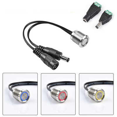 Διακόπτης ρύθμισης αφής 3 χρωμάτων Έλεγχος κουμπιού αισθητήρα σε εσοχή Unsteless dimmable dimmer για 12V 24V LED λωρίδα ντουλαπιού σε εσωτερικούς χώρους