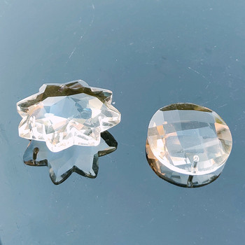 Нов прозрачен осмоъгълен кристален полилей с ловец на слънце, кристали, призми, висулки, висящи орнаменти, аксесоари за осветление за домашен декор 40 мм