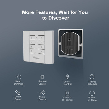 SONOFF D1 Направи си сам Wifi превключвател Интелигентен димер Превключвател на светлината 433Mhz RF контролиран интелигентен дом Работи с Google Home Alexa