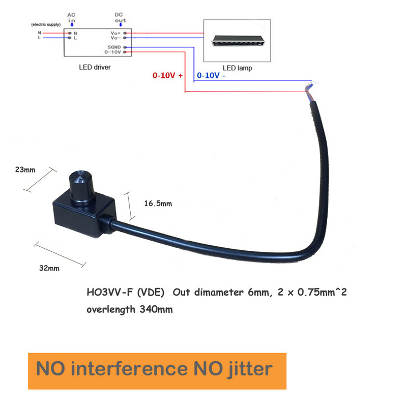 Ελεύθερο τρεμόπαιγμα DC 0 10V Mini Knob Dimmer Ελεγκτής PWM Περιστροφικός 5-100% Ρύθμιση φωτεινότητας 1-10V για φωτιστικά LED Grow