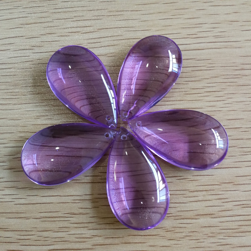 5 части 50 мм смесени цветни гладки висулки Капка стъклени части фън шуй кристални призми за полилеи