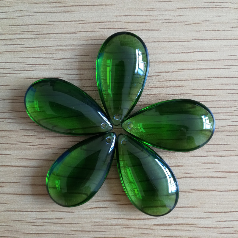 5 части 50 мм смесени цветни гладки висулки Капка стъклени части фън шуй кристални призми за полилеи