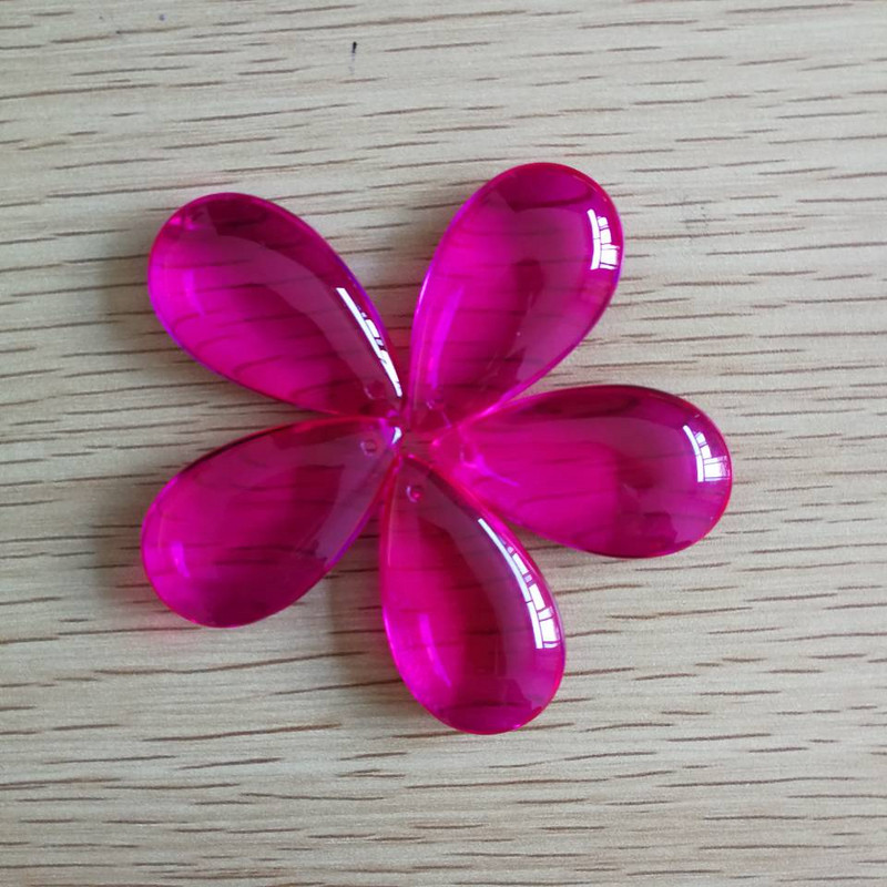 5 части 50 мм смесени цветни гладки висулки Капка стъклени части фън шуй кристални призми за полилеи