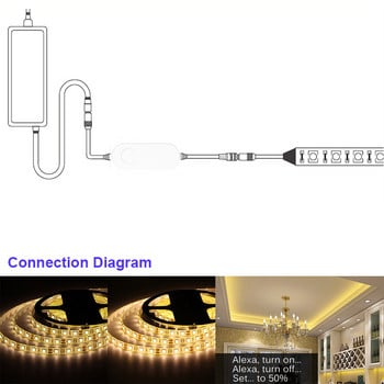 DC12V-24V Mini Zigbee Lighting Dimmer Led Dimmable 5050 3528 Едноцветен контролер за LED лента за осветление Работете с Alexa Smartthings