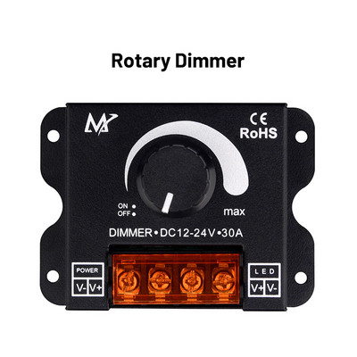 Διακόπτης ροοστάτη LED DC12V-24V Ελεγκτής πίνακα αφής Ρυθμιζόμενος ρυθμιστής τάσης για ροοστάτες φωτισμού λωρίδων LED