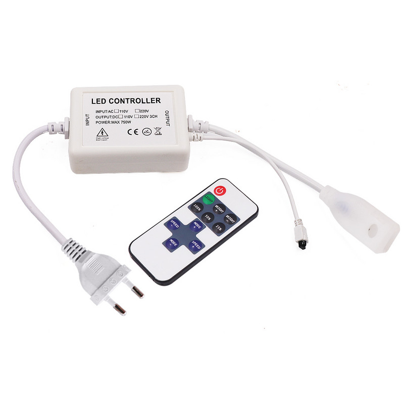 750 W LED dimmer 11 võtmega IR kaugjuhtimispult ühevärvilise ilma juhtmeta LED ribavalgusti jaoks 2835 220 V EU UK AU 110 V USA