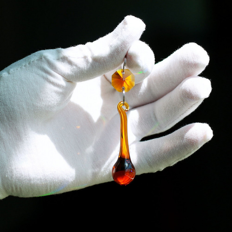 20x80mm 16x60mm krištolinis lietaus lašų sietynas, stiklinė prizmė, lašas varveklis, pasidaryk pats, pakabukas saulės gaudyklė, pakabinamas vandens lašo ornamentas karštas išpardavimas