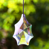 Skaidrus voratinklis netaisyklingos formos krištolinio briaunoto prizminio šviestuvo komponentas saulės gaudyklė „pasidaryk pats“ lubų namų dekoro apšvietimo priedas