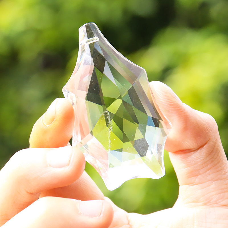 Skaidrus voratinklis netaisyklingos formos krištolinio briaunoto prizminio šviestuvo komponentas saulės gaudyklė „pasidaryk pats“ lubų namų dekoro apšvietimo priedas