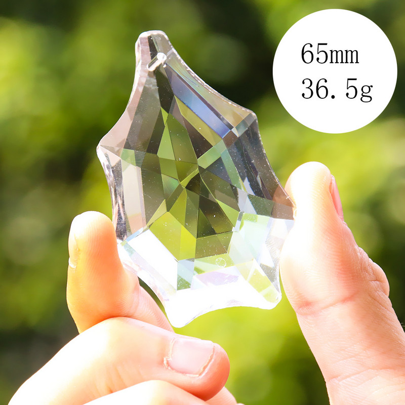 Skaidrus voratinklis netaisyklingos formos krištolinio briaunoto prizminio šviestuvo komponentas saulės gaudyklė „pasidaryk pats“ lubų namų dekoro apšvietimo priedas