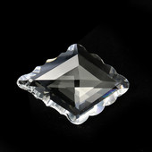 Прозрачен четириъгълник Lucky Knot Cross Wave Pattern Crystal Faceted Prism Полилей Части Уловител на слънце Таван Висулка Декор