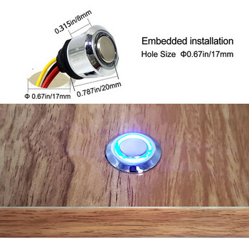 LED Dimmer 12v 24V διακόπτες αφής Stepless Dimmable Brightness Controller για LED strip Light Plug In Ντουλάπα κρεβατιού DIY