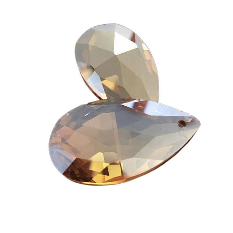 Camal 2бр. 60 мм прозрачна/златна решетка с цвят на шампанско K9 Кристална висулка Лампа призми Полилей Ловец на слънце Осветителни части Висящ домашен декор