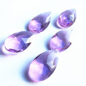 5 бр. 38*22 мм Многоцветни K9 кристални фасетирани водни капки (безплатни пръстени) за полилей Осветителни лампи Висулки Коледна украса