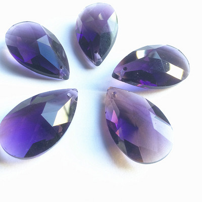 5 бр. 38*22 мм Многоцветни K9 кристални фасетирани водни капки (безплатни пръстени) за полилей Осветителни лампи Висулки Коледна украса