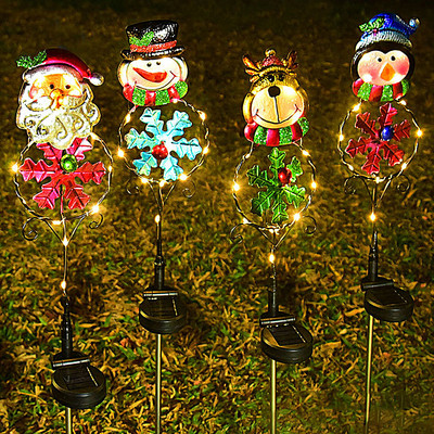 Χριστουγεννιάτικο ηλιακό LED φωτιστικό κήπου Αυλή γκαζόν Χιονάνθρωπος Άλκη Πιγκουίνος Νυχτερινό Φωτιστικό Τοπίο Κήπος Διακόσμηση σπιτιού Εξωτερικός Άγιος Βασίλης